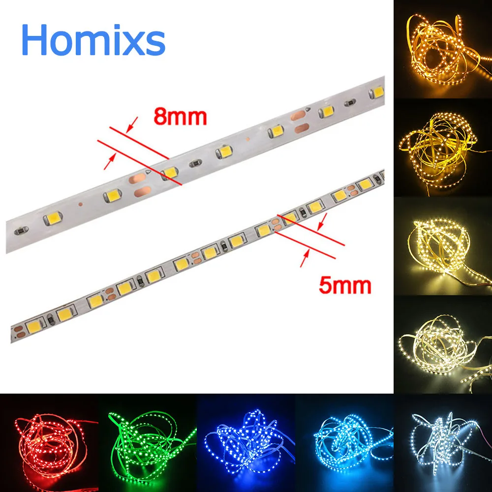 Светодиодная лента Homixs высокая яркость 5 мм ширина м 2835smd 600 12 В гибкий светильник