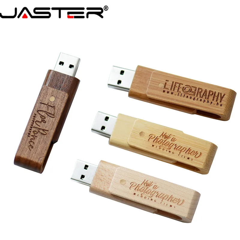 JASTER деревянный вращающийся Флешка usb флэш накопитель 4 ГБ 8 16 32 64 Гб карта памяти