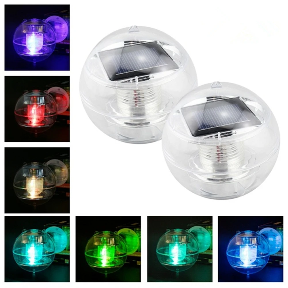 Bola de Luz Solar para Piscina Solares à Prova Mudando de Cor Lâmpada para Casa e Jardim Festa à Noite Flutuante Lagoa Água Levou Globo Piscina d’