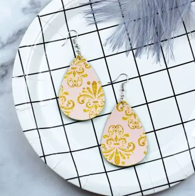 30 пара/лот новые богемные модные ювелирные изделия простой кулон Висячие серьги для женщин блестящие слеза серьги из кожи 36 цветов