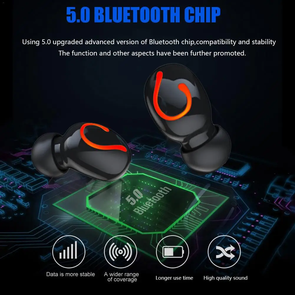 Q32 наушники вкладыши TWS Bluetooth 5 0 Hi Fi 8D объемный звук цифровой дисплей гарнитура IPX6