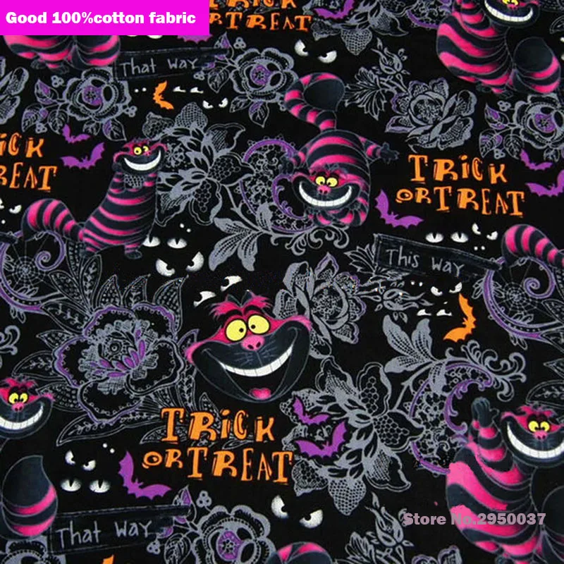 

Alice in Dream Fabric 100% Cotton Fabric Alice in Dream Cat Printed Fabric Patchwork Sewing Material Diy Women Dress Clothing