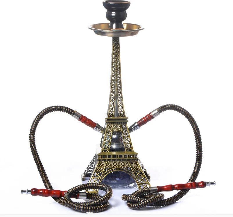 New Arab Creative Eiffel Tower Pipe Shisha Hookah Healthy Smoking Pipe Tobacco Cigarette Smoke Water Pipe Filter LFB264