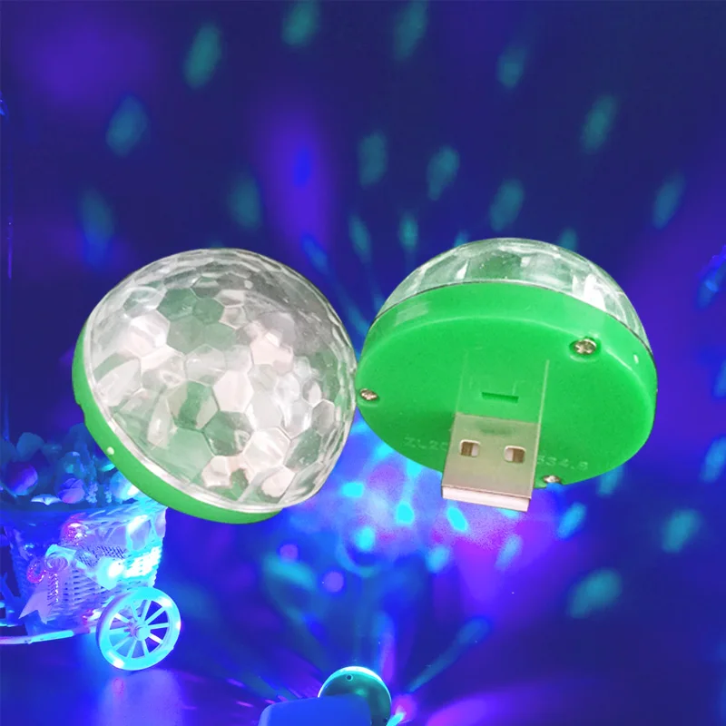 Led Lamp USB Mini Magic Stage Light DC 5V Portable RGB LED Neon Light Crystal Rotating Ball Color Change With Music Rhythm (3)