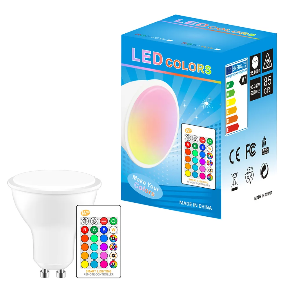 VBS LED GU10 220 В RGB прожектор с регулируемой яркостью Светодиодная лампа 110 8 Вт Ampoule Lampen