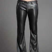 29-37! Мужские модные брюки для брюк, Модные узкие кожаные штаны на молнии, кожаные штаны