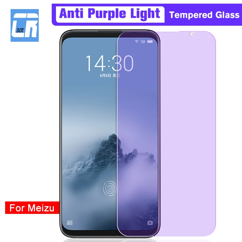 Защитный экран для Meizu Note 8 9 15 16 Plus с полным покрытием синий фиолетовый светильник