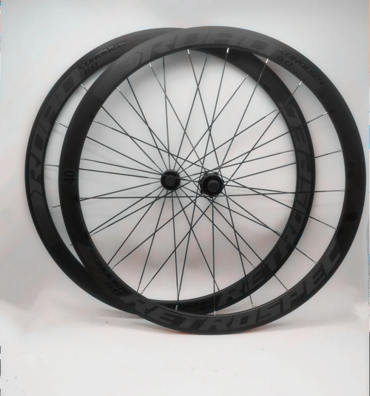 Perfect C6.0 700C  aluminum Alloy road bicycle 4perlin bearings V Brake wheels flat spokes racing 40mm rims wheelset 0