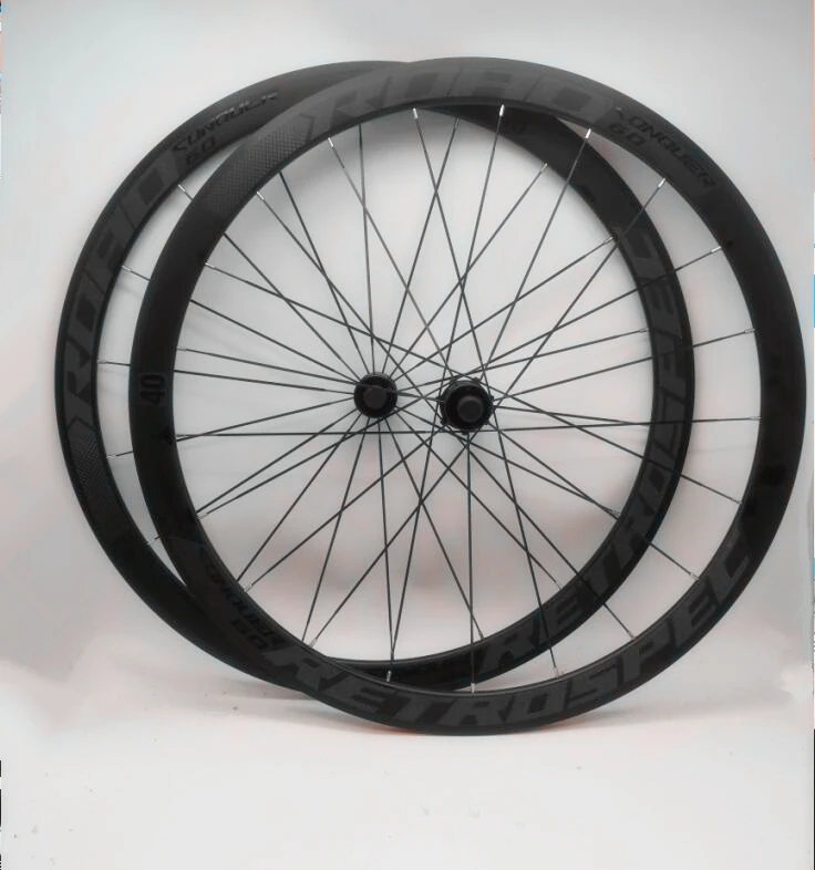 C6.0 700C Aluminum Alloy Road Bicycle 4 Perlin Bearings V Brake Wheels Flat Spokes Racing 36mm Rims Wheelset