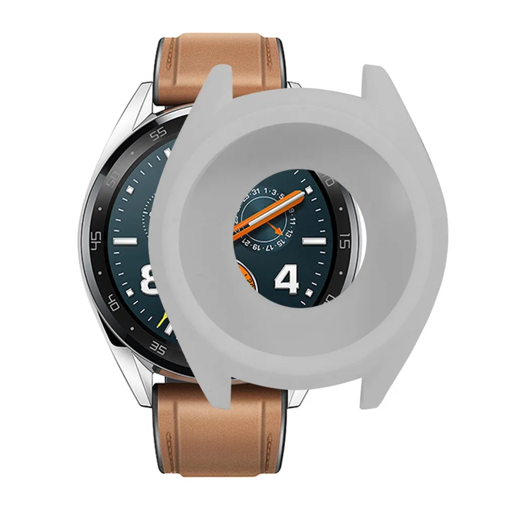 Ouhaobin силиконовый защитный чехол для huawei Watch GT Smartwatch замена мягкий ТПУ полный чехол оболочка силиконовая рамка 424#2