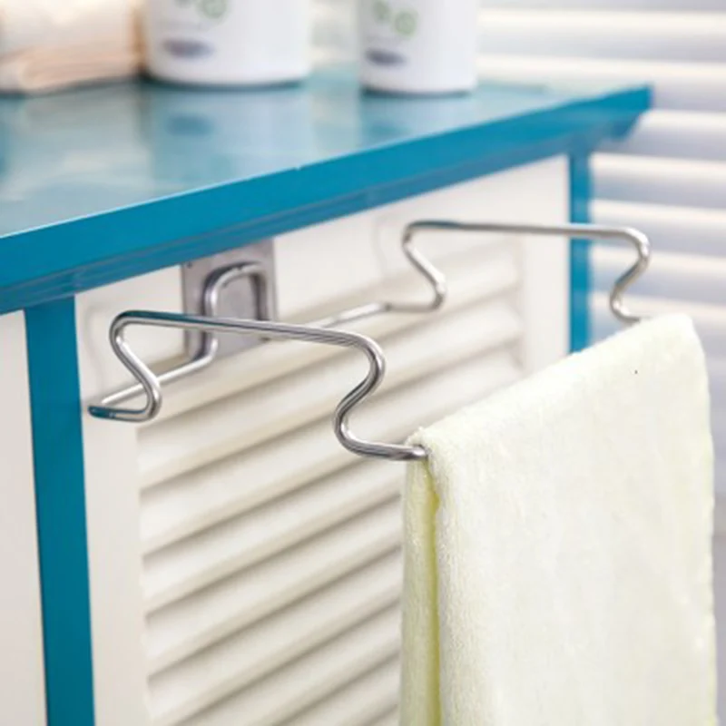 

Garbage Bag Holder Storage Rack Stainless Steel Hanging Rack Door Household Kitchen MYDING