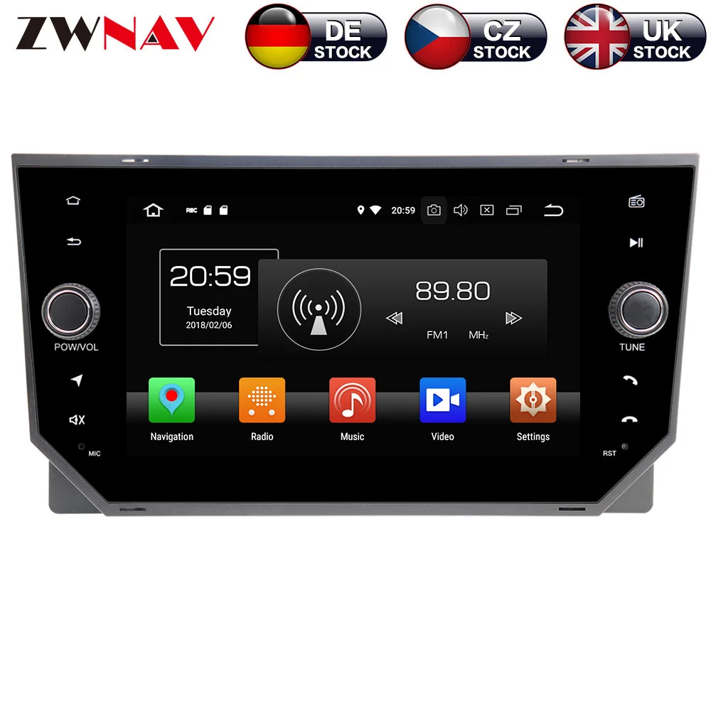 

Android 9 4+64G DSP Car No DVD Player GPS navigation For SEAT Ibiza 2018 2019 head unit multimedia player tape recorder