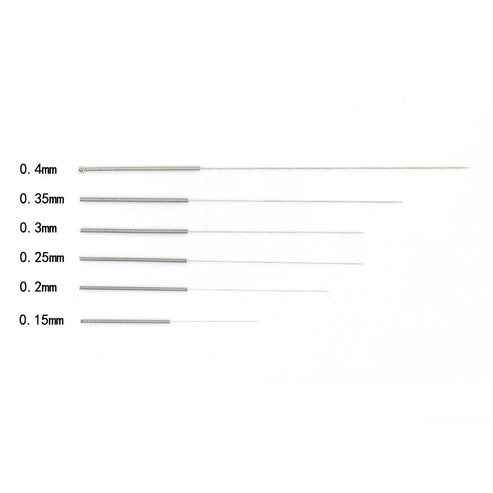 10pcs Stainless Steel Cleaning Needle 0.15mm 0.2mm 0.25mm 0.3mm 0.35mm