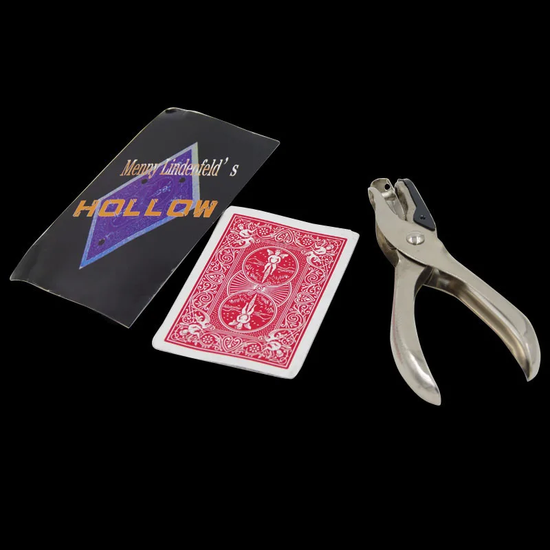 The hole moves on one card hole card( with punch) magic trick magic