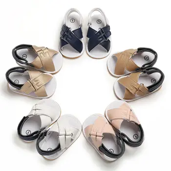 

Summer Baby Girl Bowknot Sandals Anti-Slip Crib Shoes Soft Sole Prewalkers
