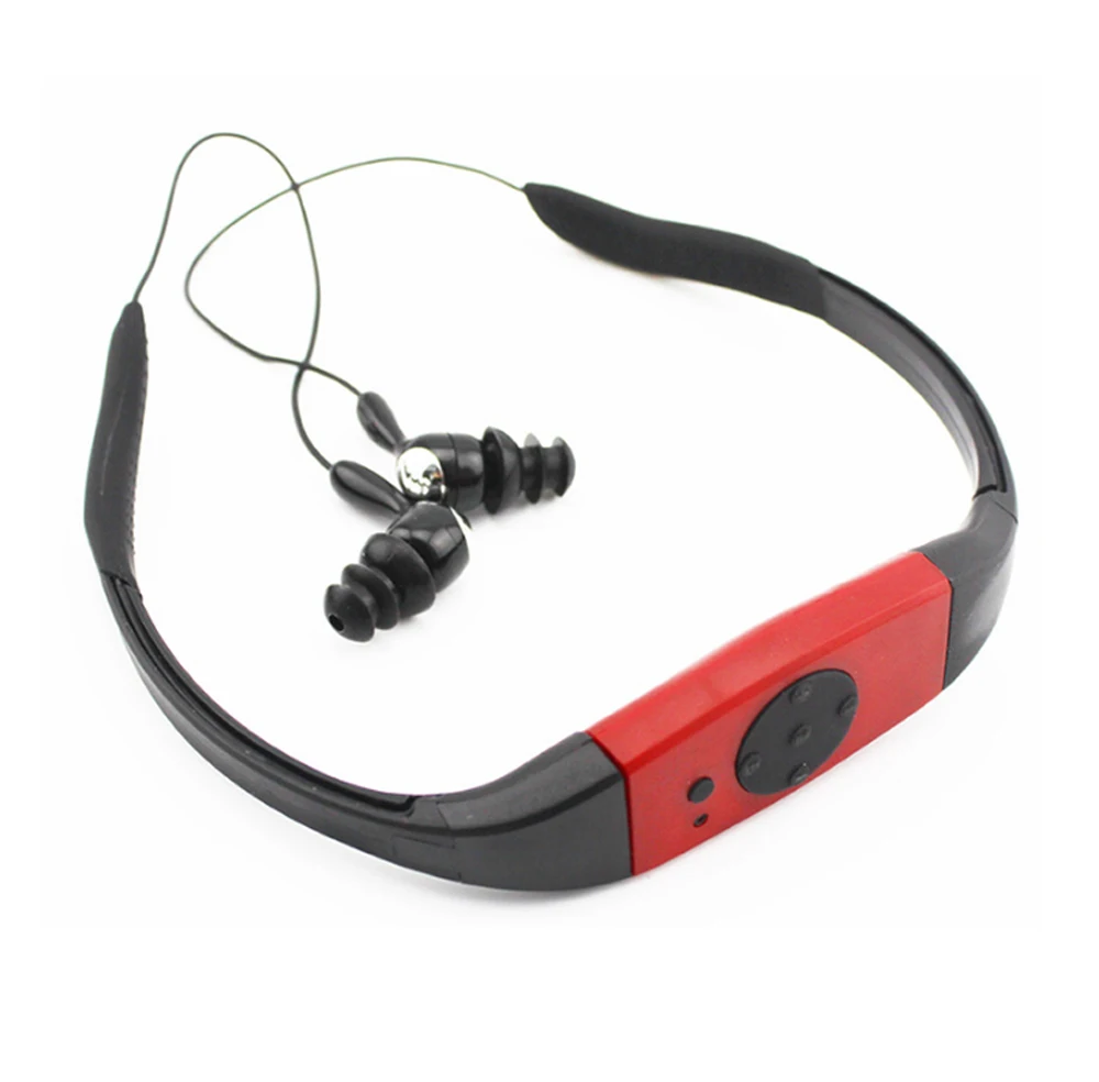 IPX8 Waterproof Sport MP3 Player FM Radio for Swimming Surfing Diving Headphone