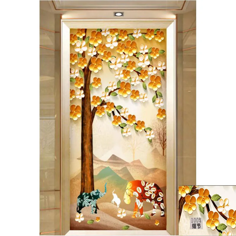 

Youran Full Round Drill 5D DIY Diamond Painting Lucky Money Tree Diamond Embroidery Cross Stitch Mosaic Flower Home Decor Gift