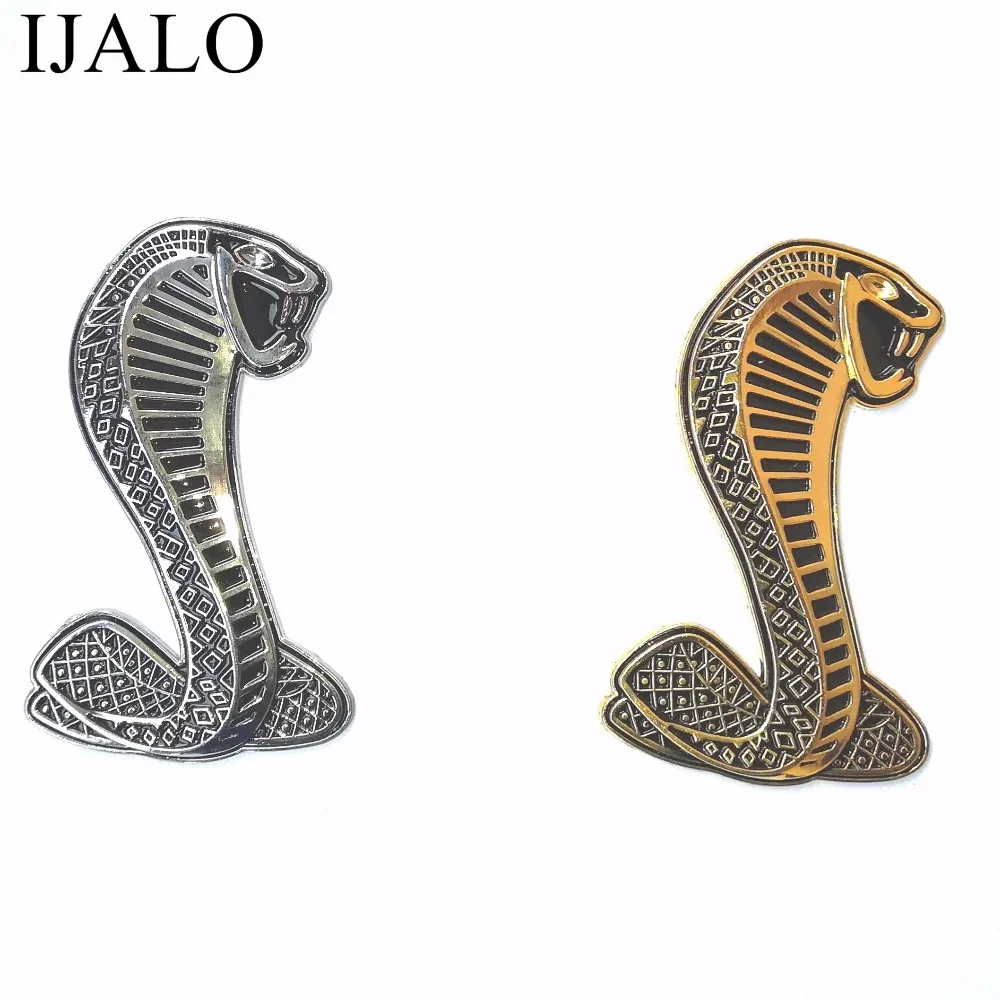 

Wholesale 20Pcs/lot Cobra Snake Metal Car Emblem Badge with double side adhesive sticker free shipping