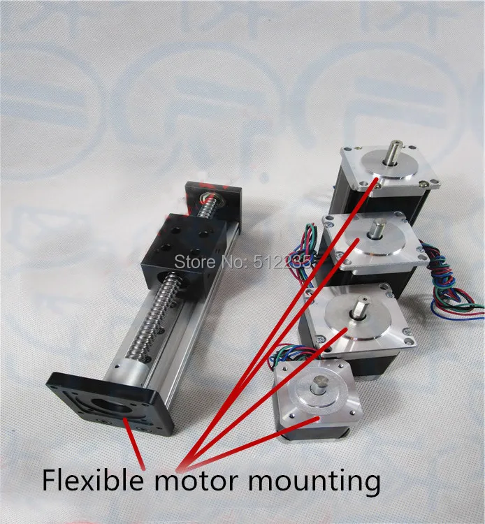 

High Precision CNC SGX 1610 Ballscrew Sliding Table effective stroke 1000mm+1pc nema 23 stepper motor XYZ axis Linear motion