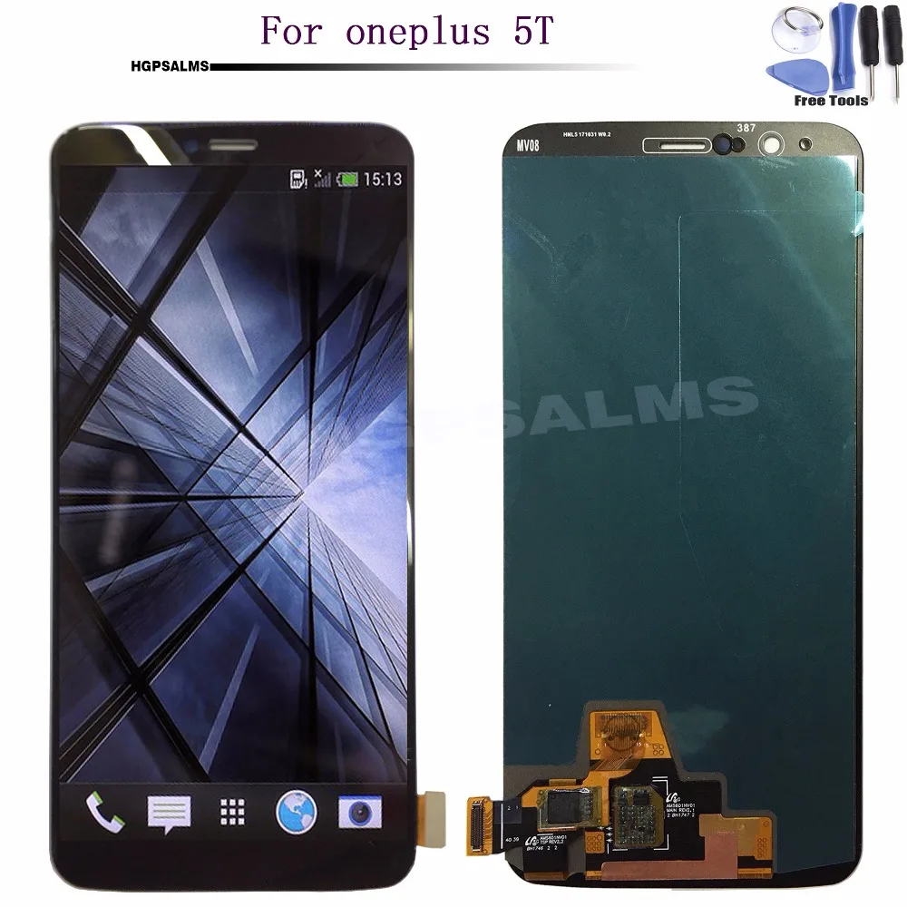 Для Oneplus 5T A5010 ЖК-дисплей кодирующий преобразователь сенсорного экрана в сборе
