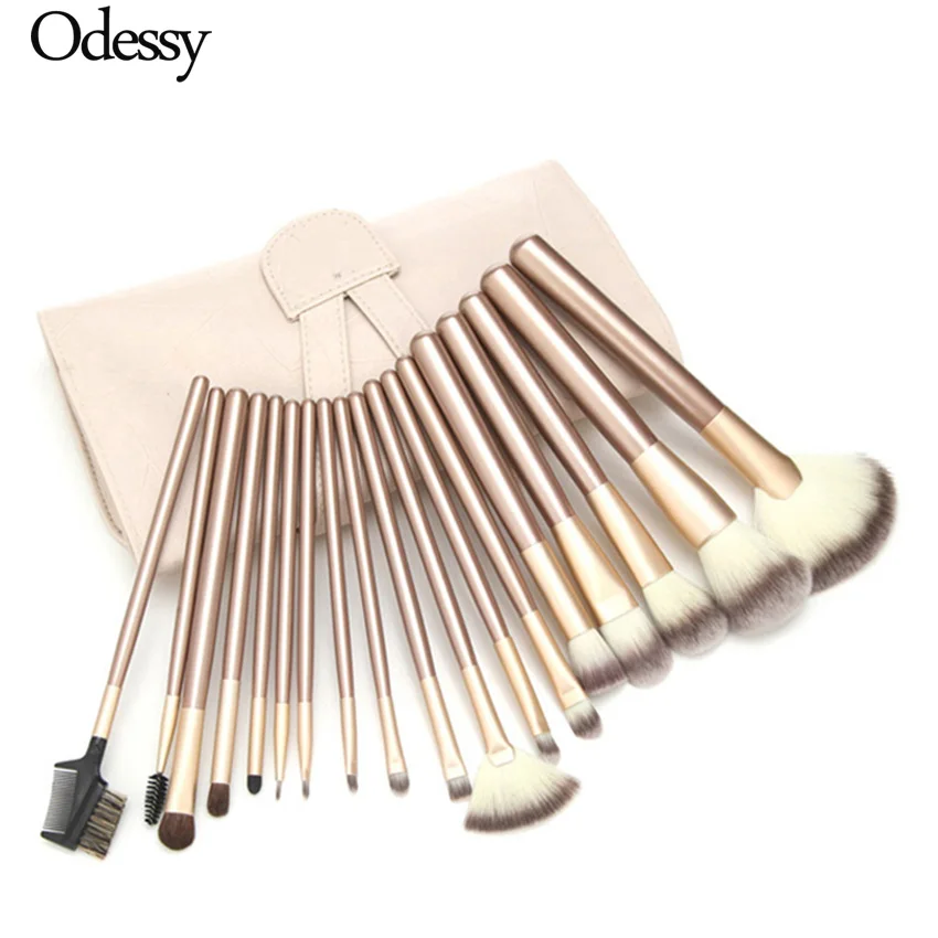 

Makeup Brush Set 12/18 24 pcs Soft Synthetic Professional Cosmetic Make up Foundation Blush Fan Eye Beauty Brushes with Pouch