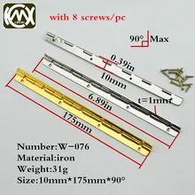10*175mm 10pc 90 Degrees Metal Hinges for kitchen cabinets Quality assurance and Free shipping Furniture hardware w/screw W-076