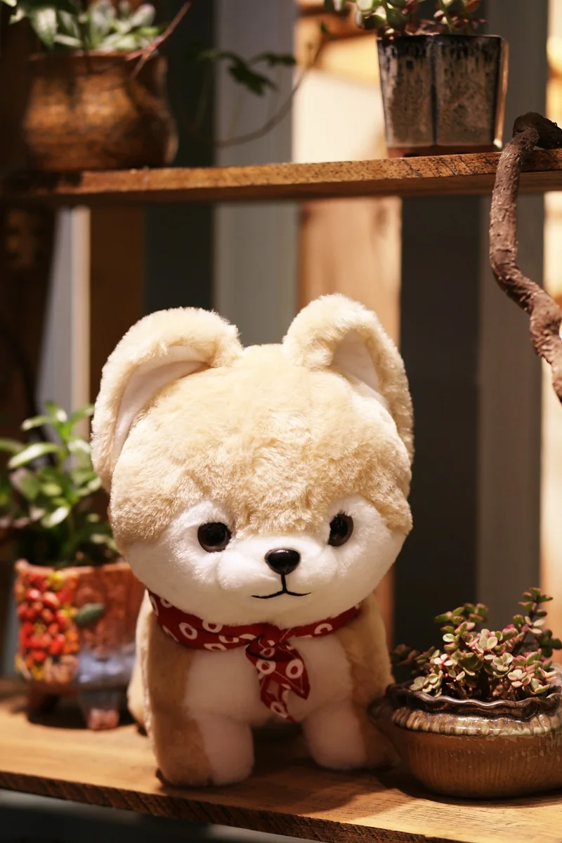 Us 3119 48 Offlovely Red Scarf Dog Yellow Shiba Inu Plush Toy Large 35cm Soft Doll Throw Pillow Toy Christmas Gift B1515 In Stuffed Plush