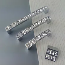 Супер Блестящая кристальная Стеклянная Ручка 3D Алмазная мебель раздвижные двери ручки ящика Шкаф Кухонные Шкафы Шкаф ручки
