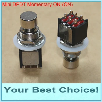 

50pcs/Lot Mini DPDT Momentary ON-(ON) Guitar Effect Push Button Stomp Pedal Foot Switch (DHL free shipping to most country)