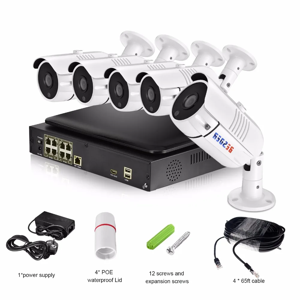 Besder все в одном 8CH PoE NVR Kit 1080P с 10,1 ''ЖК-дисплей монитор 48V PoE безопасности CCTV Системы 8CH PoE NVR& IP камеры на открытом воздухе