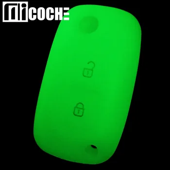 

1pcs 2 buttons Glow Silicone Car Key Case Cover for Renault Megane Duster Sandero Kangdoo Captur Twingo Modus Logan Fluence Clio