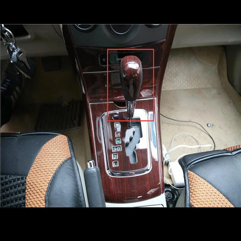 Для TOYOTA Corolla 2007-2013 1 шт. деревянная ABS Хромированная Автомобильная рамка для рычага переключения передач накладка молдинги для автомобиля Стайлинг авто аксессуары