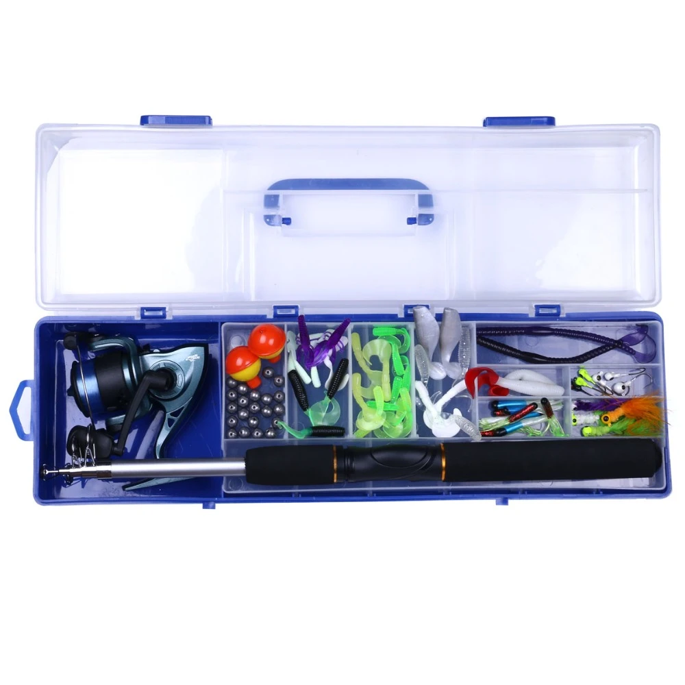 fishing rod and tackle box set