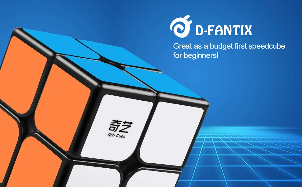 D-FantiX Qiyi Qidi 2x2 скоростной куб, магический куб 2x2x2 игрушки-головоломки для детей (черный)