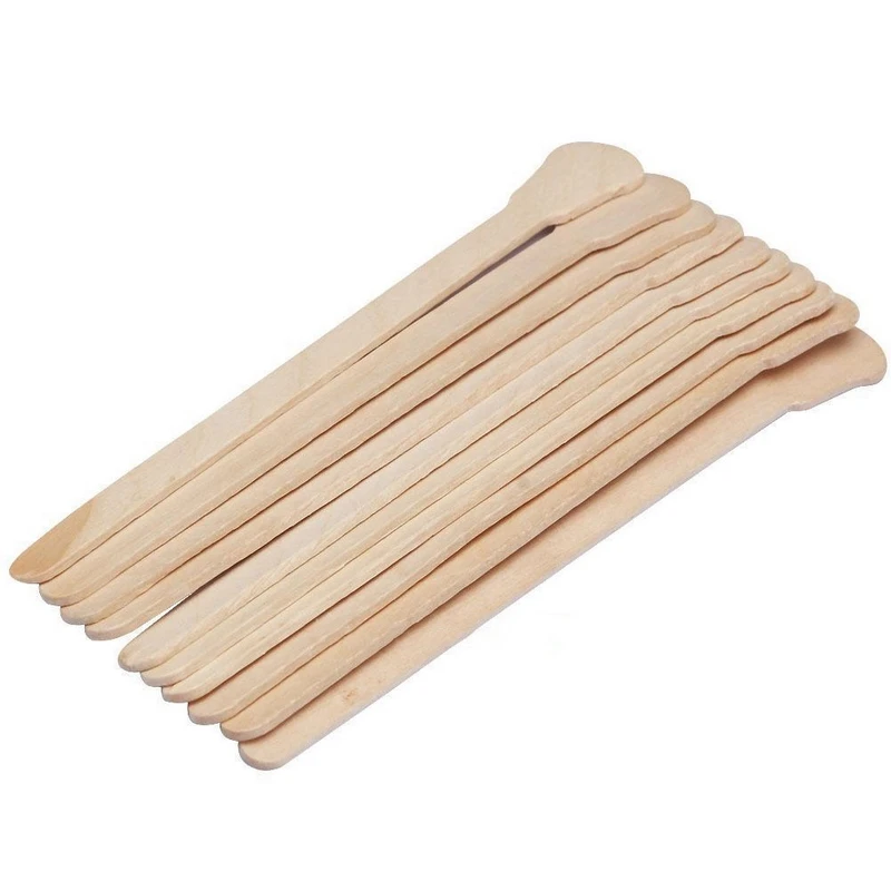 Shellhard 50pcs Hot Sale Waxing Wood Sticks Disposable Wooden Wax Applicator For Hair Removal Waxing Stick Spatulas