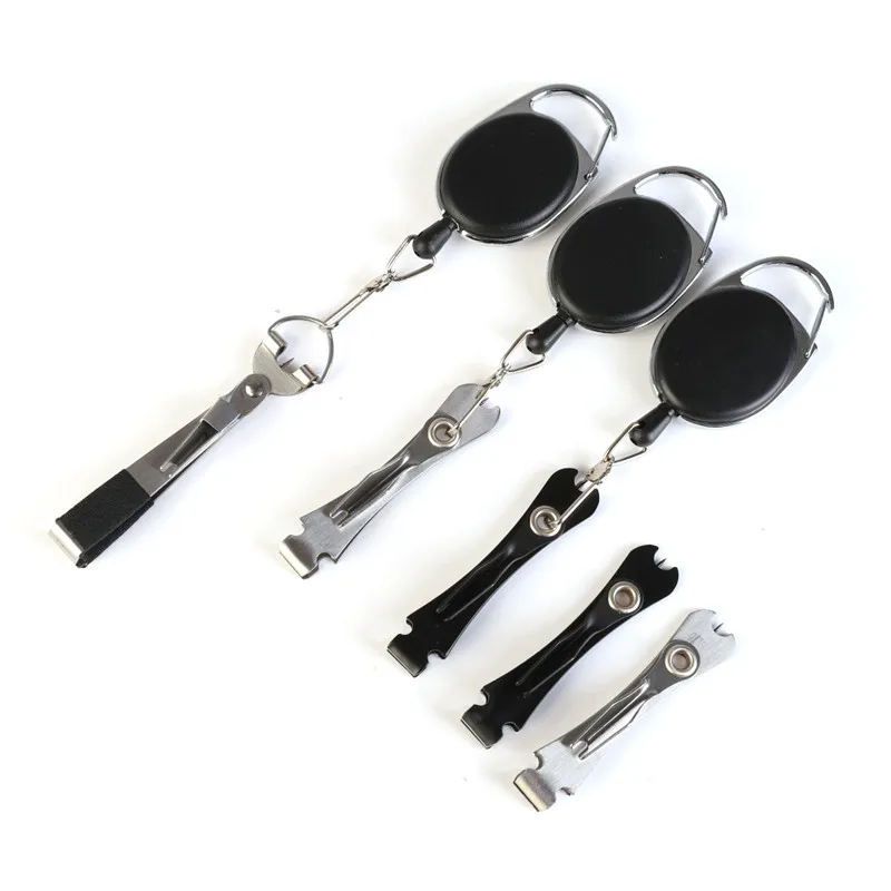

Quick Knot Tool Fly Fishing Nipper Fly Line Cutter Clippers Snip Fast Tie Nail Knotter With Zinger Retractor Fishing Tackle Tool