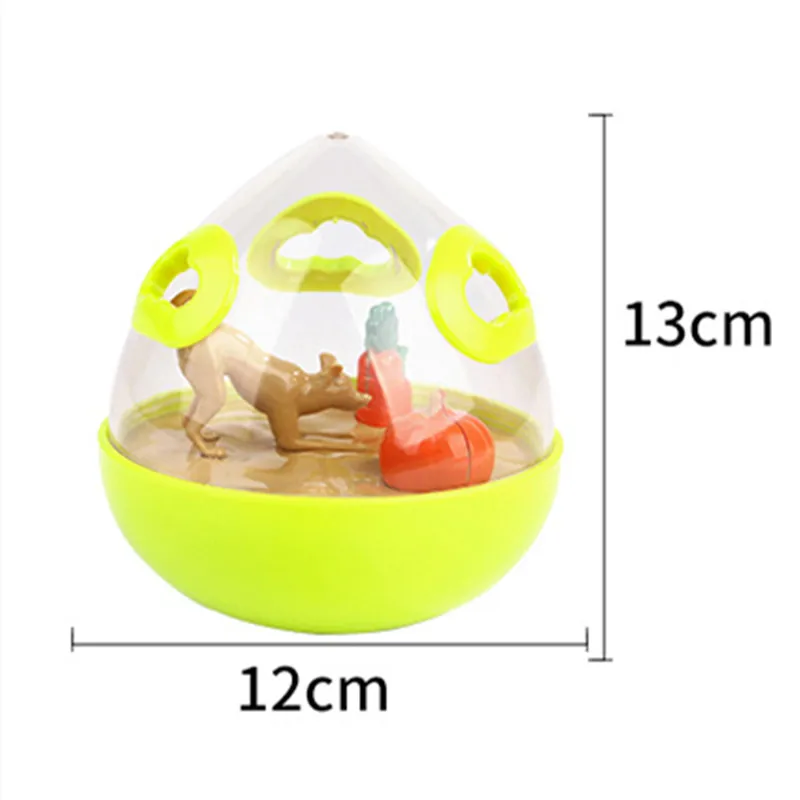 Interactive Dog Cat Food Treat Ball Bowl Toy Funny Pet Shaking Leakage Food Container Puppy Cat Slow Feed Pet Tumbler Toy