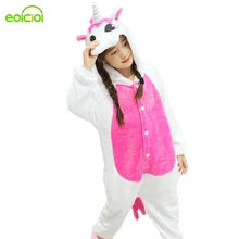 2017 New Pijamas kids winter animal cartoon unicorn onesie unicorn costume child boys girls pyjama christmas kids pajama sets