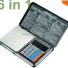 0,01*500 г ЖК электронный калькулятор ладони весы для ювелирных изделий 500 г 0,01 6в1 цифровые карманные весы счетные цены часы термометр