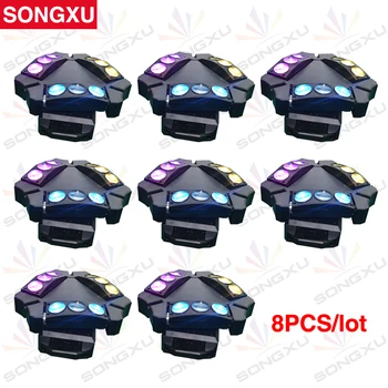 

8pcs/lot Mini LED 9x10W LED Spider Light RGBW DMX Spider Beam Stage Lights Dj LED Spider Moving Head Beam Light/SX-MH140A