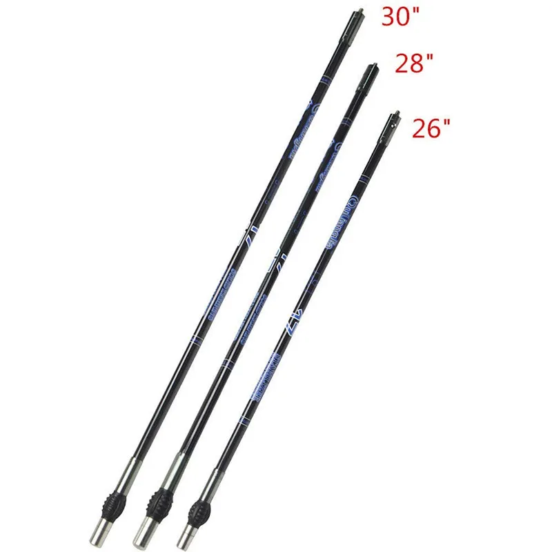 Preise 26 28  30 zoll Carbon Stabilisator System Balance Bar Haupt Stange Recurve Verbindung Bogen Stoßdämpfer Für Bogenschießen jagd Zubehör