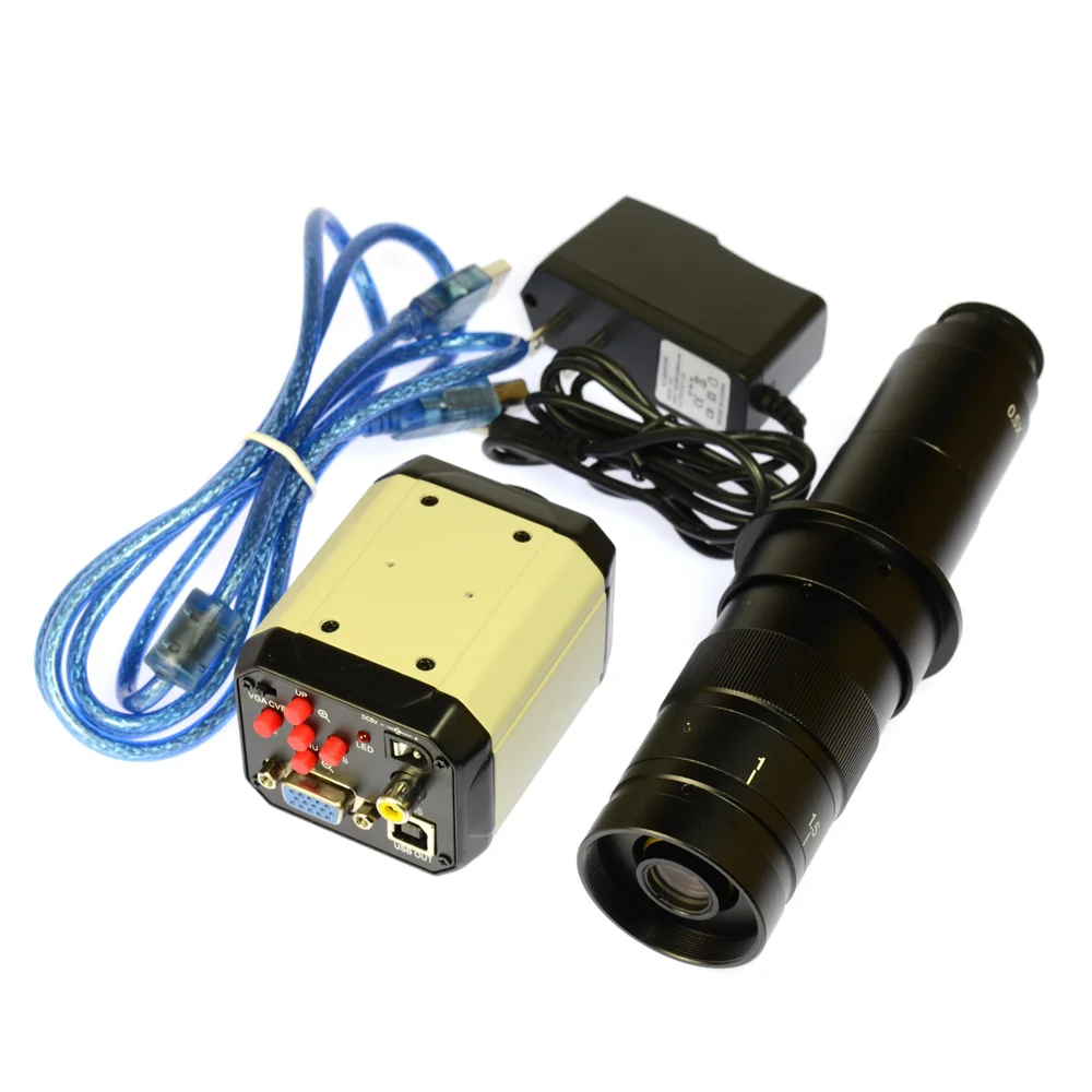2.0MP HD цифровой промышленный микроскоп Набор для камеры Лупа VGA USB AV ТВ Видео выход