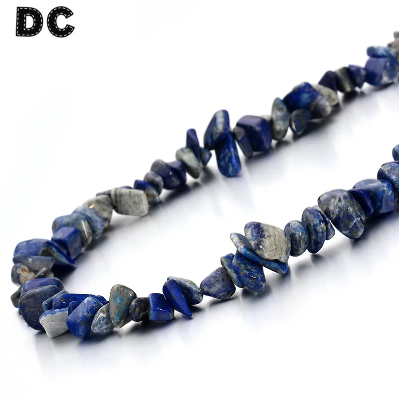 

DC Approx.80cm/Strand Blue Natural Stone Lapis Lazuli Loose Spacer Beads 8-12mm for Beading Jewelry Findings Accessories F1900