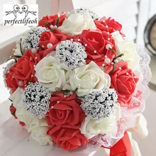 Perfectlifeoh Свадебный букет для рук ручной Букет имитации цветов мяч студия реквизит свадебные цветы brid