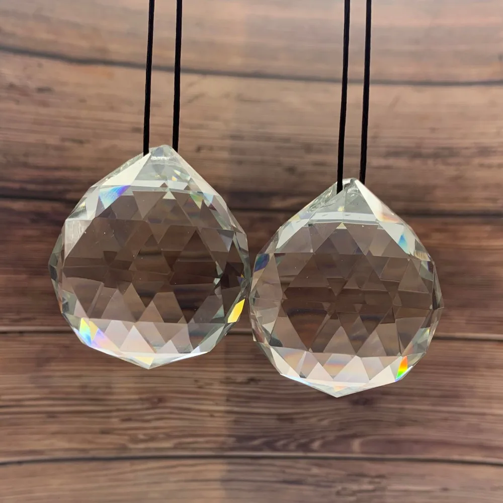 5Pc Chandelier Crystal Ball Lamp Prism Suncatcher Feng Shui Pendant 30mm DIY