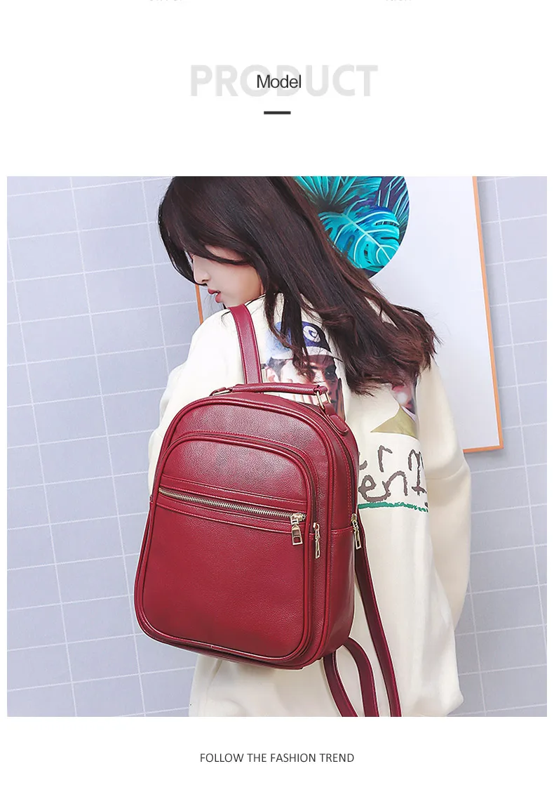Винтажные женские рюкзаки для путешествий, женский модный рюкзак, Студенческая школьная сумка, рюкзак, кожаная элегантная сумка на плечо XA426H