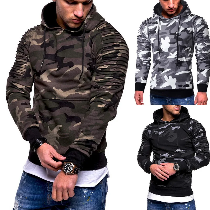 pleated long sleeve hoodie