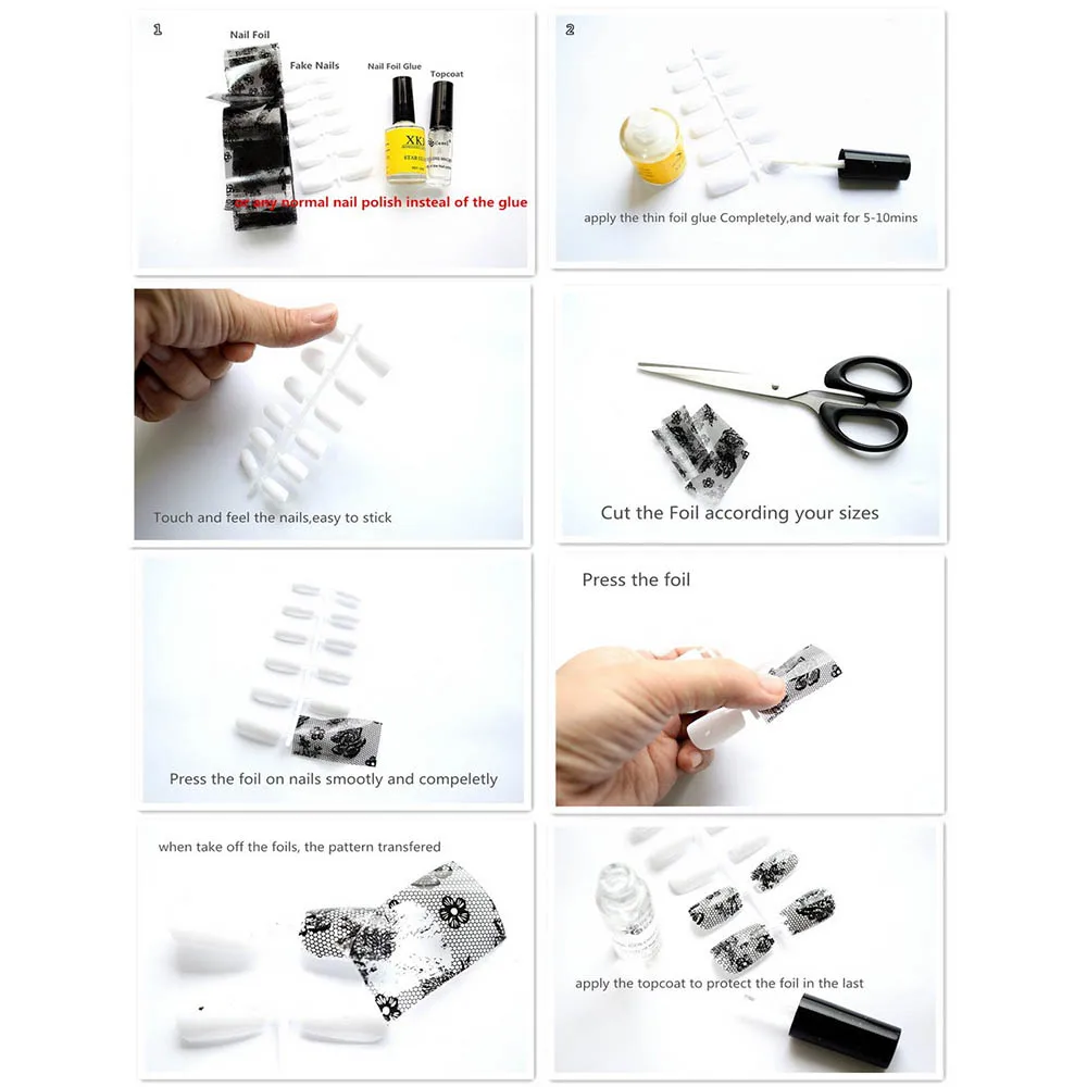 16 шт Голографическая фольга для ногтей набор микс цветочный дизайн Переводные Фольга для ногтей наклейки-лак слайдер для украшения ногтей наклейки JI746