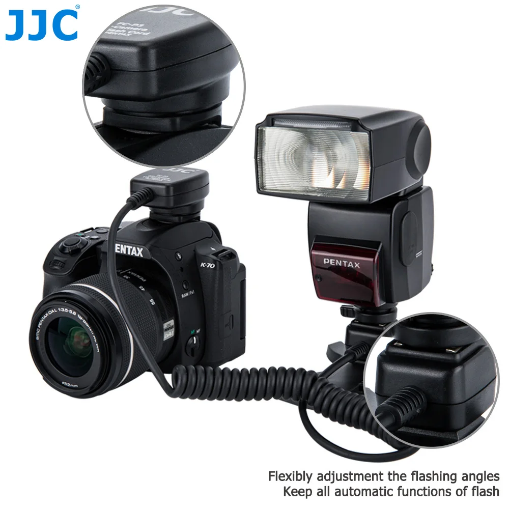 JJC 1,3 m ttl выключение камеры вспышки шнуры Горячий башмак Синхронизация удаленный кабель для PENTAX Speedlite AF160FC/AF540FGZ II/AF540FGZ/AF360FGZ II