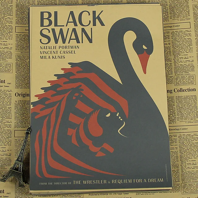 Skrøbelig etnisk bakke The black swan, Natalie Portman retro classic movie poster lounge bar kraft  paper|Painting & Calligraphy| - AliExpress